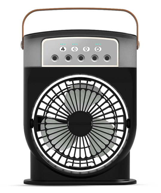 BANGLAR-DEAL DISNIE Rechargeable Air Cooler Fan With Mist Flow – Black Color